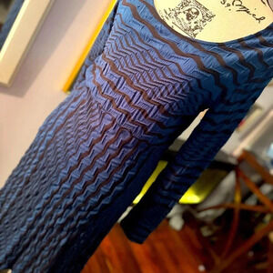 Navy + black textured dress